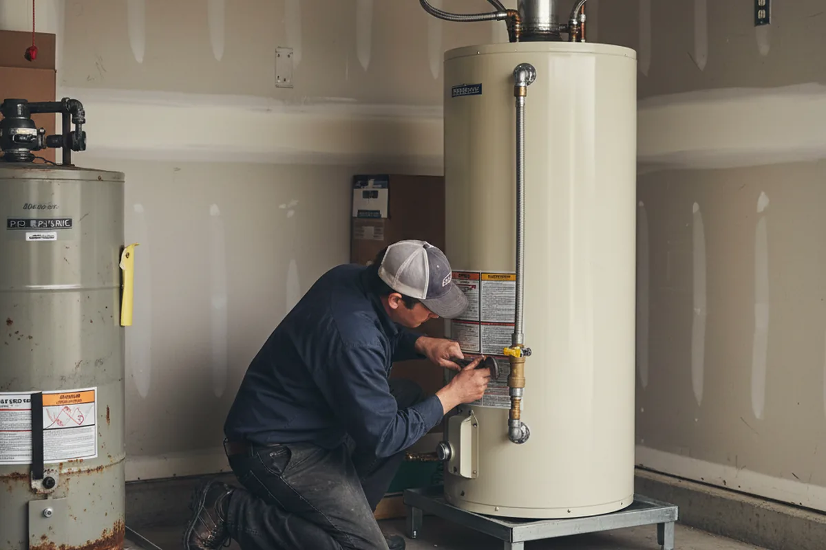 Water heater and shutoff valve replacement in Villa Park
