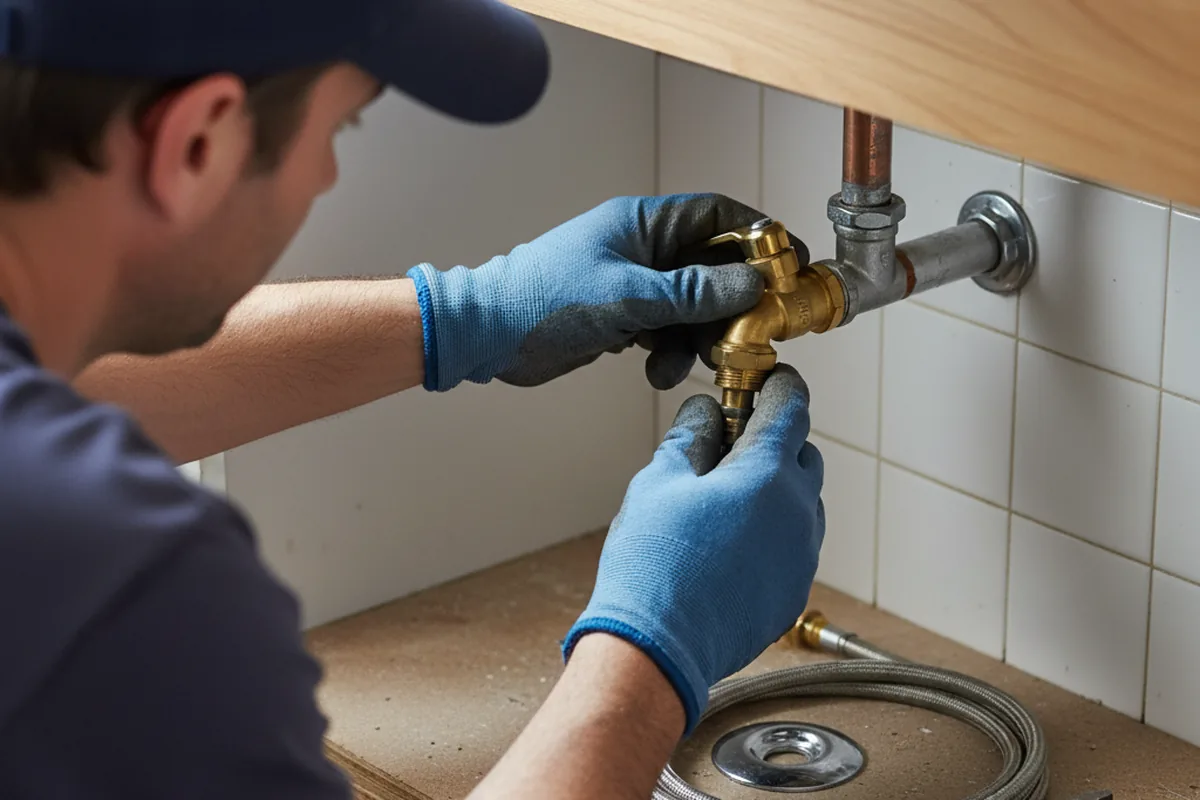 Shutoff valve and fitting work during Faucet and Fixture Repair in Villa Park